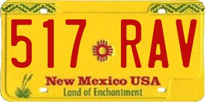 NM license plate 517RAV