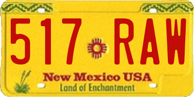 NM license plate 517RAW