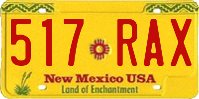 NM license plate 517RAX