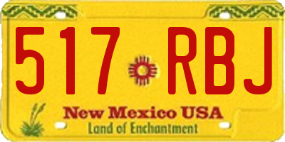 NM license plate 517RBJ