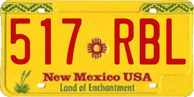 NM license plate 517RBL