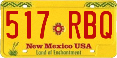 NM license plate 517RBQ