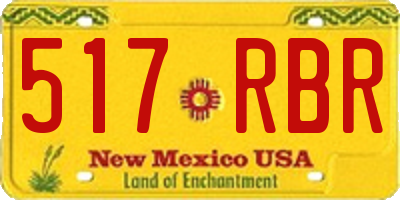 NM license plate 517RBR