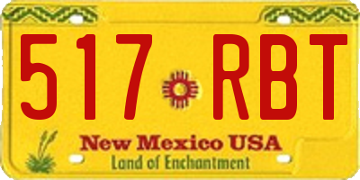 NM license plate 517RBT