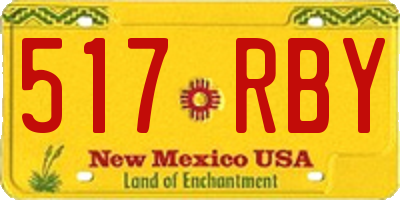 NM license plate 517RBY