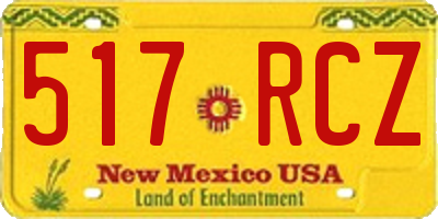 NM license plate 517RCZ