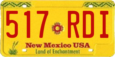 NM license plate 517RDI
