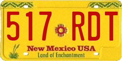 NM license plate 517RDT