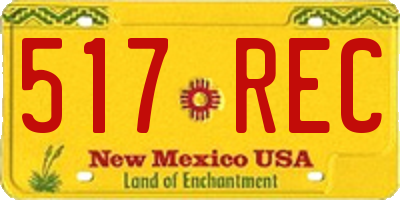 NM license plate 517REC