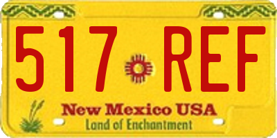 NM license plate 517REF