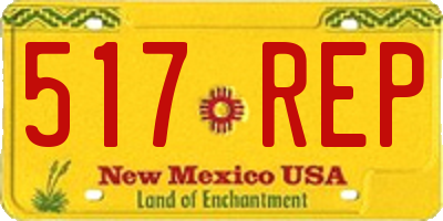 NM license plate 517REP