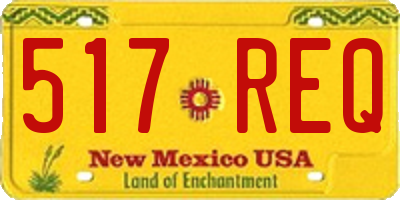 NM license plate 517REQ