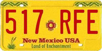 NM license plate 517RFE