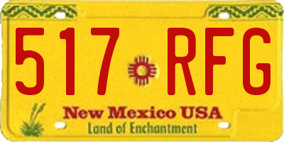 NM license plate 517RFG