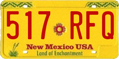 NM license plate 517RFQ