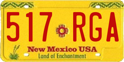 NM license plate 517RGA