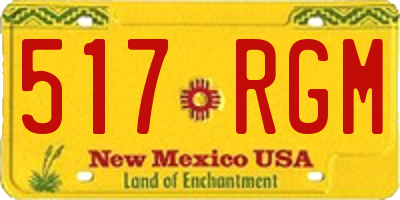 NM license plate 517RGM