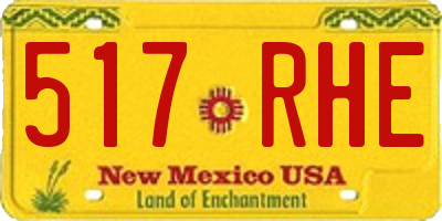 NM license plate 517RHE