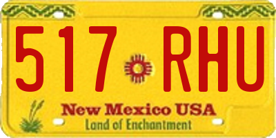 NM license plate 517RHU