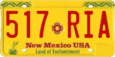 NM license plate 517RIA