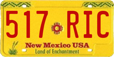 NM license plate 517RIC