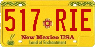NM license plate 517RIE