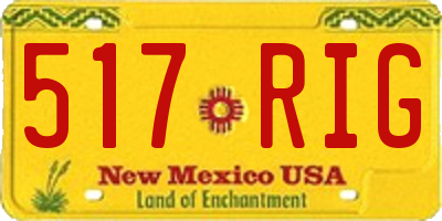 NM license plate 517RIG