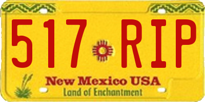 NM license plate 517RIP