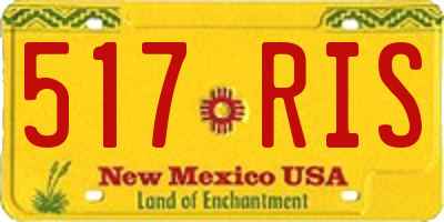 NM license plate 517RIS