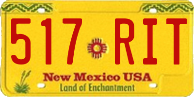 NM license plate 517RIT