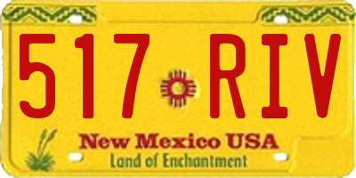 NM license plate 517RIV