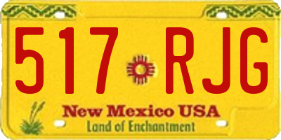NM license plate 517RJG