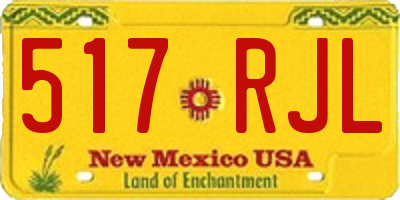 NM license plate 517RJL