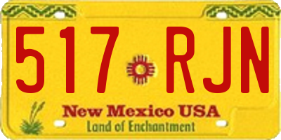 NM license plate 517RJN