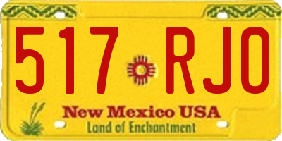NM license plate 517RJO