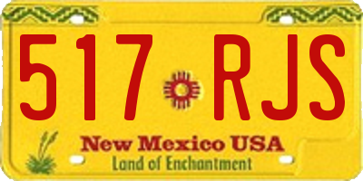 NM license plate 517RJS