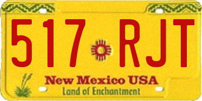NM license plate 517RJT