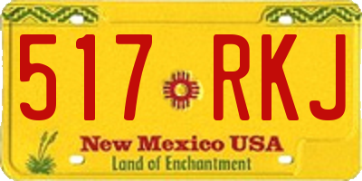 NM license plate 517RKJ