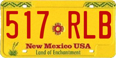 NM license plate 517RLB