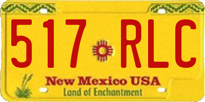 NM license plate 517RLC