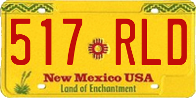NM license plate 517RLD