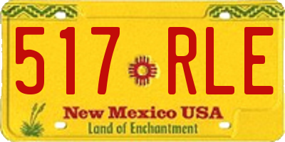 NM license plate 517RLE