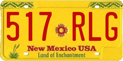 NM license plate 517RLG