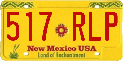 NM license plate 517RLP