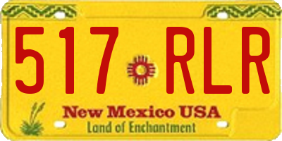 NM license plate 517RLR