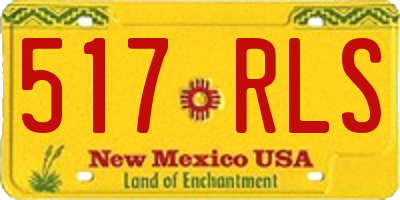 NM license plate 517RLS