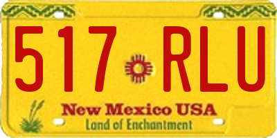 NM license plate 517RLU