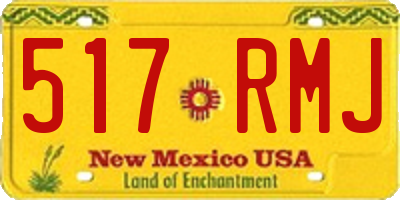 NM license plate 517RMJ