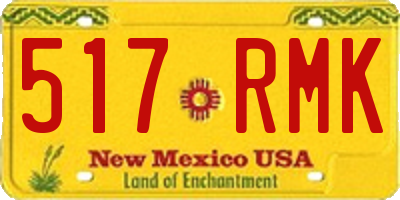 NM license plate 517RMK