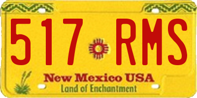 NM license plate 517RMS